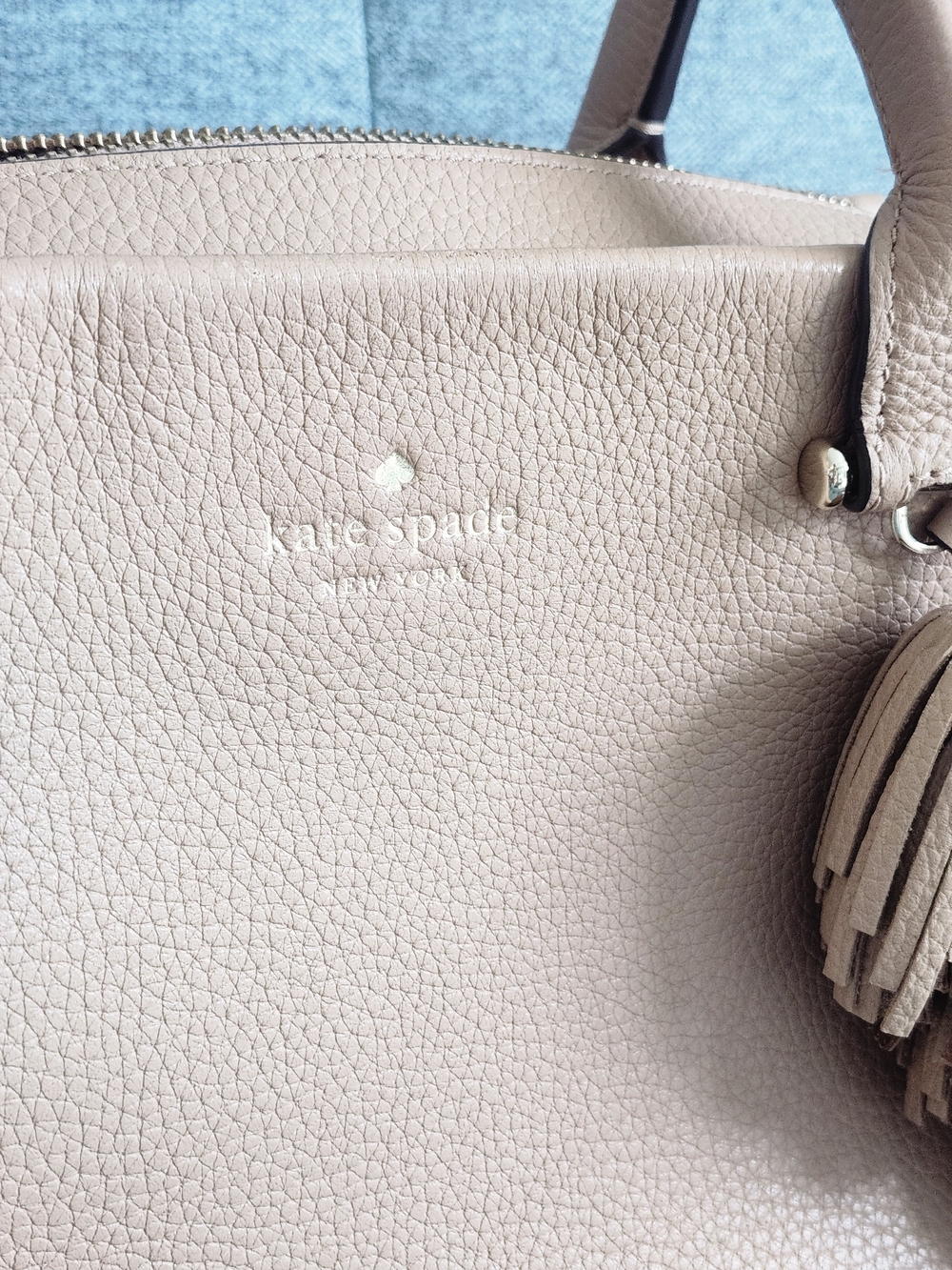 Kate Spade Pebbled Leather Satchel in Blush Tan - Picture 5 of 16